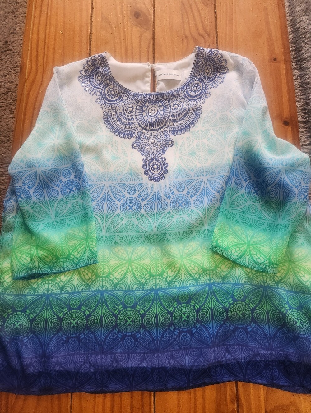 Alfred Dunner Blouse Multi Color Size 20